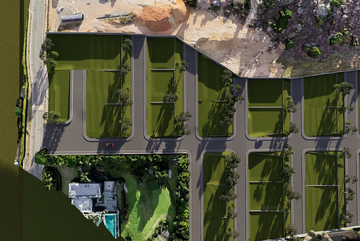 Segundo detalle de sector, con la topografía de la ladera.